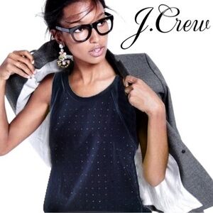 J.Crew Preppy Blue Rhinestone Tank Women’s Size Small